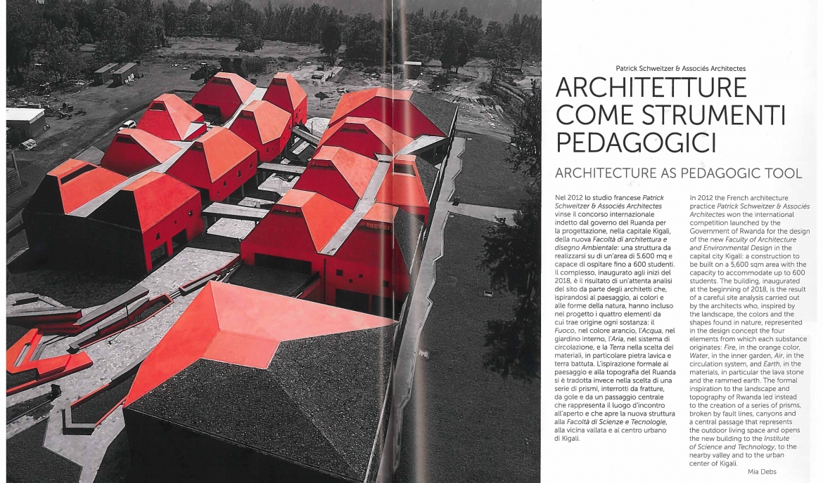 Article sur l'Ecole d'Architecture de Kigali dans le magazine italien IQD